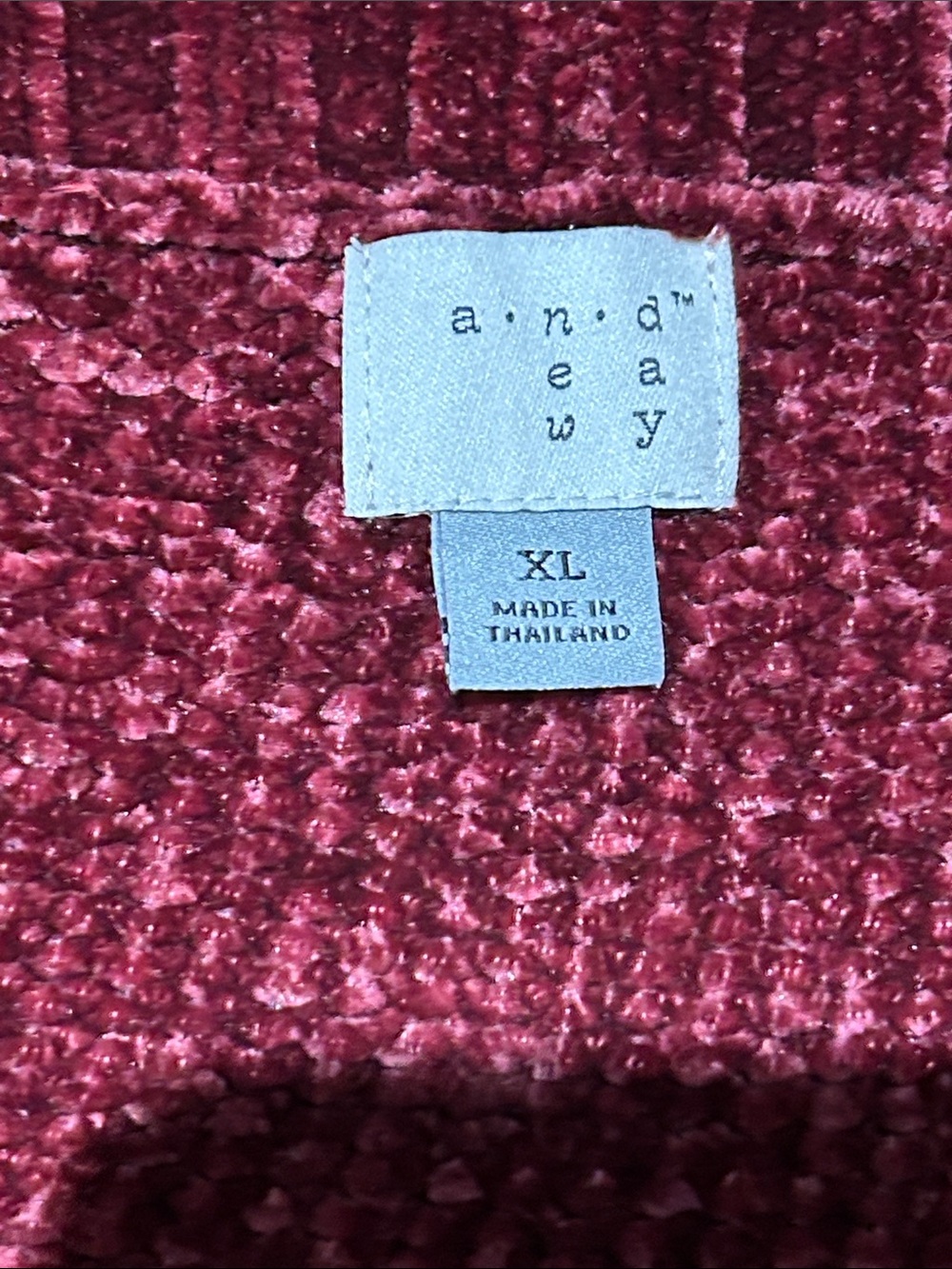 Cozy Super Soft Open-Front Chenille Sweater Cardigan - Wine Red - Picture 4 of 5